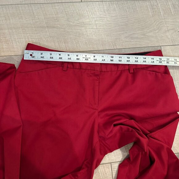 EXPRESS DESIGN STUDIO EDITOR PANTS FLARE SIZE 10 DEEP RED - Picture 5 of 8